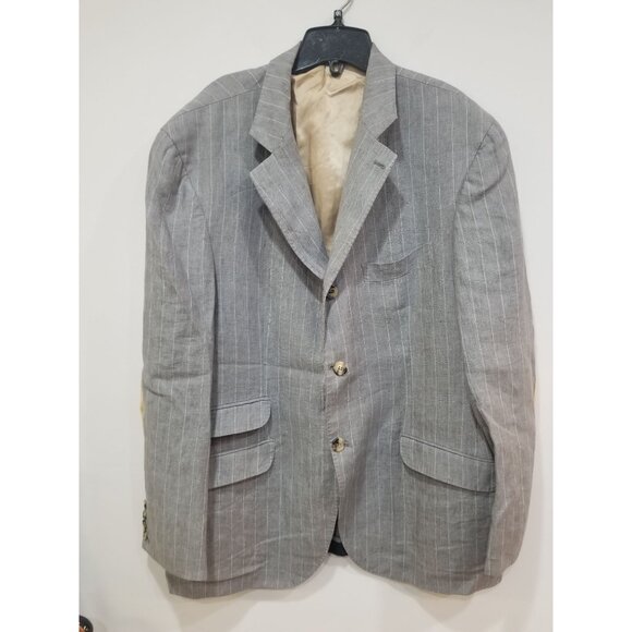 Brunello Cucinelli Gray Blazer. Size 56 100% Linen. Display Model. - Picture 7 of 7